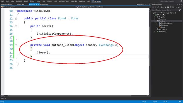 Call the close method
